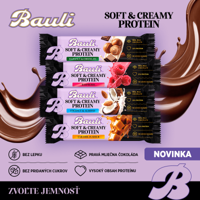 Objevte novinku Bauli Bars Soft & Creamy Protein Bars